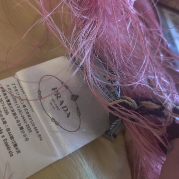 Prada Mink and feather scarf OS New - Picture 4 of 5